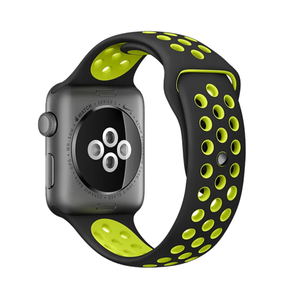 MU SEN мягкий силиконовый сменный спортивный ремешок для 38 мм Apple Watch Series1234 42