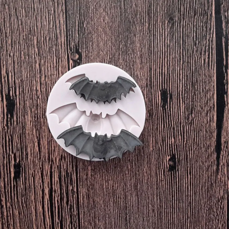 

Силиконовая помадная форма в виде летучей мыши на Хэллоуин, инструменты для украшения тортов, искусственные, сахарные, кухонные гаджеты
