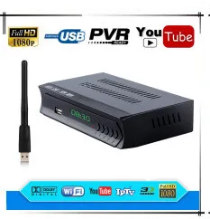 DVB-T2-тюнер приемник HDMI HD 1080P DVB-S2 спутниковый ресивер декодер ТВ коробка ТВ тюнер DVB T2 USB Wifi Встроенный Русский ручной