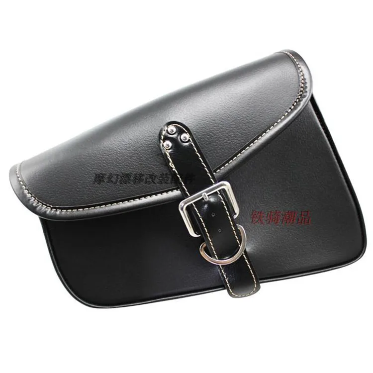 

brand black PU Leather scooter side bag for harley bag motorcycle Saddle Bag for Harley Davidson XL883 1200 X48 moto luggage