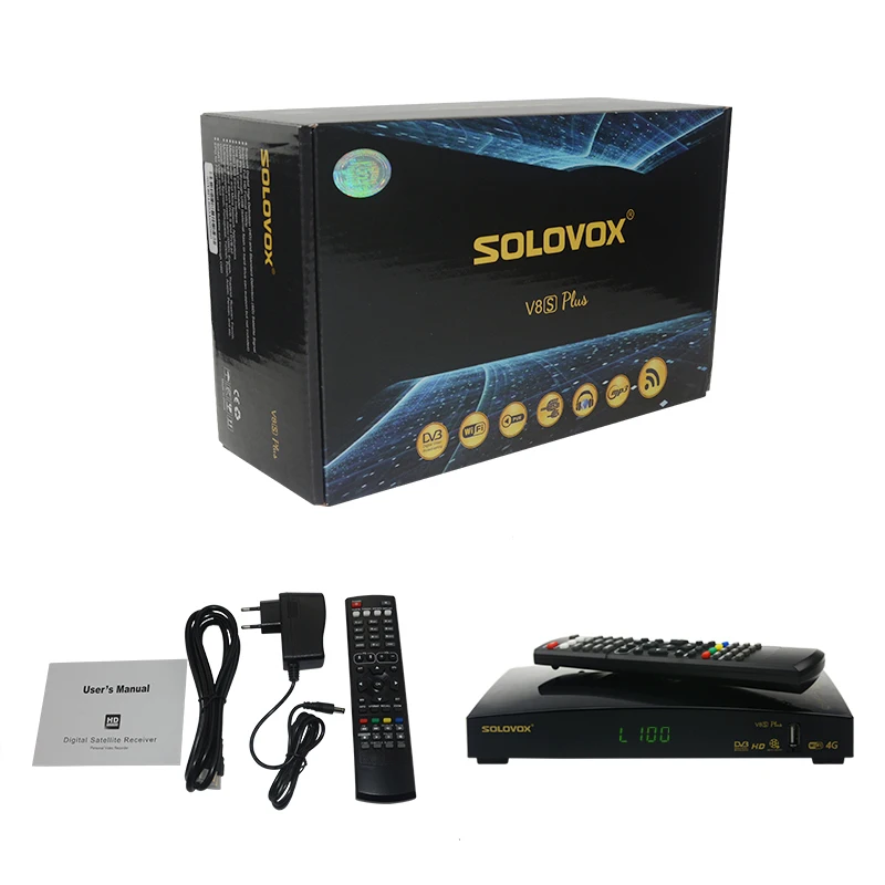 Спутниковый ТВ-приемник solovox V8S DVB S2 Digital HD MPEG4 H.265 1080P Android tv Box для европейских Великобритании испанско-португальский французский, голландский
