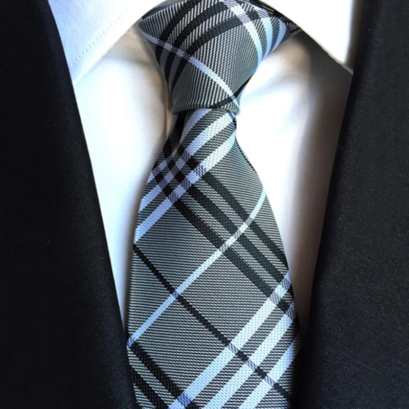 Мужские повседневные тонкие галстуки классические из полиэстера вечерние ные в