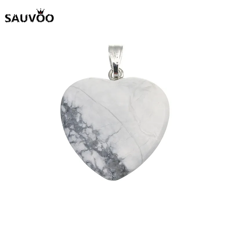 Sauvoo 5 шт. фиолетовый розовый кристалл натуральный камень сердечко ожерелье