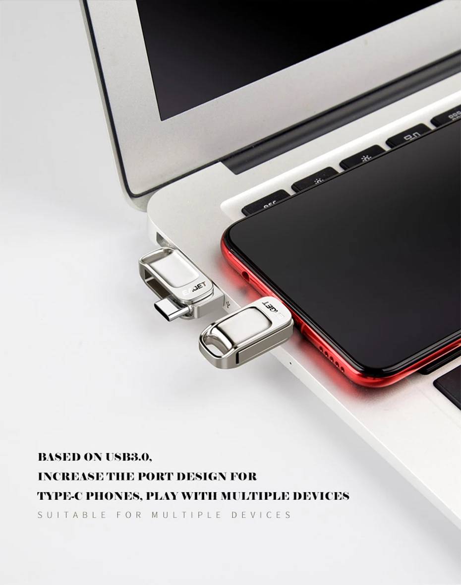 EAGET CU31 USB флеш-накопитель 64 Гб OTG металлический USB 3,0 флеш-накопитель ключ 64 Гб Тип C высокоскоростной мини-флеш-накопитель карта памяти