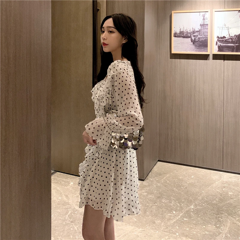 Весенне-летняя женская одежда с v-образным вырезом шифоновые короткие платья