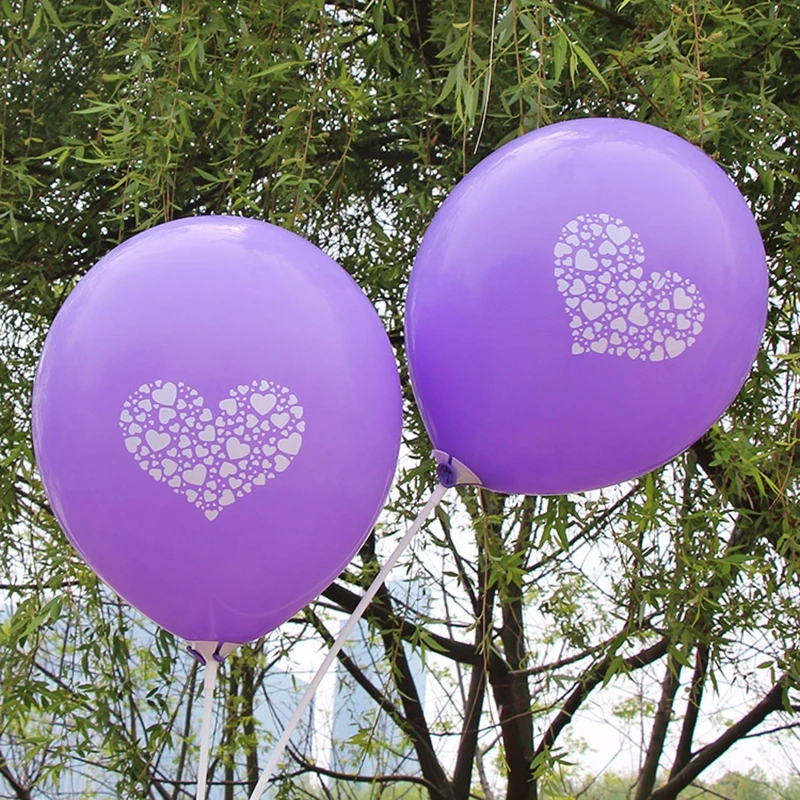 10 шт./лот белый красный круглый сердце Свадебные Воздушные шары День рождения