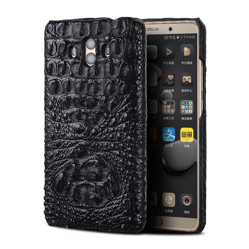 Чехол из натуральной крокодиловой кожи для телефона Huawei Mate 10 задняя крышка
