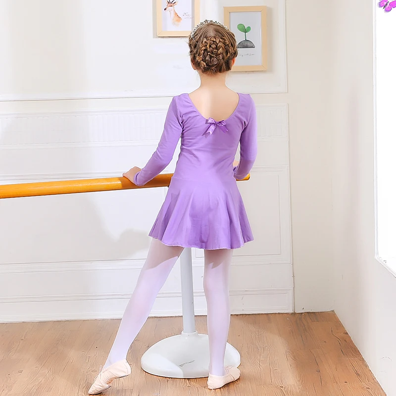 TIEJIAN 2PCS Children Dance Costume Long Sleeve Girls Gymnastics Ballet Dress+Safety Shorts Sets/vestido manga larga gimnasia 28 |