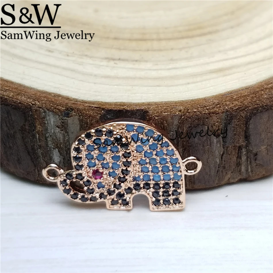 10 шт. оптовая продажа Слон Подвески античная прекрасный камень инкрустированные