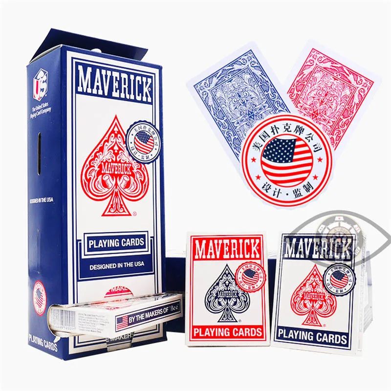 США Maverick бумага помечены игральные карты Волшебные невидимые карты для УФ-контактных линз Обман в казино азартные игры анти покер обман