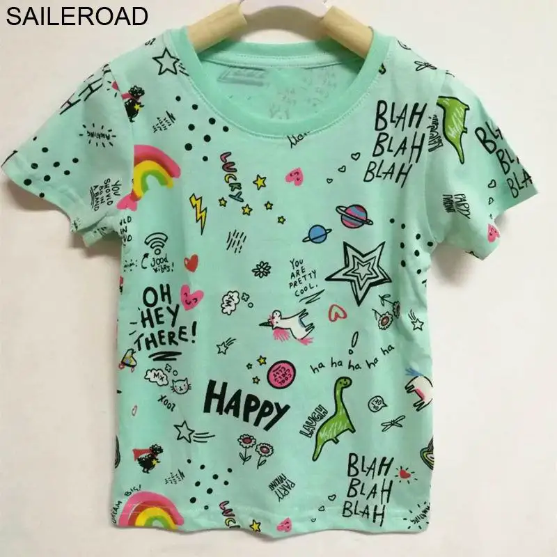 2710 same picture SAILEROAD 2-7 Т Мультфильм Животных Тигр Детские Дети Мальчик Футболка С Коротким Рукавом для Моды Лето Дети Мальчики Девочки Топы Тис Одежда - Цвет: 2710 same picture