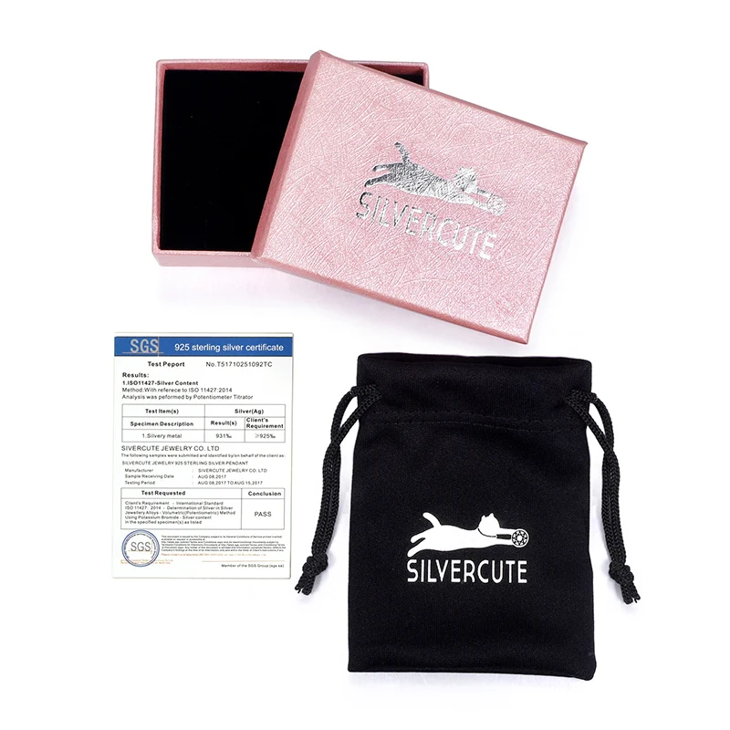 Silvercute крошечные серьги-гвоздики в виде кошки с длинным хвостом, Настоящее серебро 925, хорошее ювелирное изделие для женщин, простые серьги с животными для девочек SCE6085B
