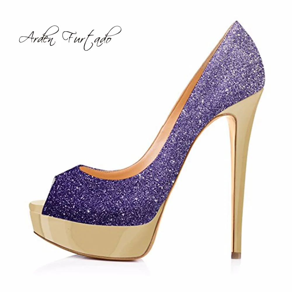Женские туфли лодочки на платформе с открытым носком размеры 44 45|party shoes|peep toe pumpspeep