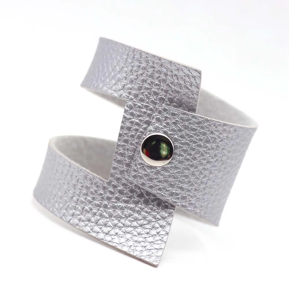 Женские Роскошные браслеты в стиле панк дизайнерские кожаные ручной работы