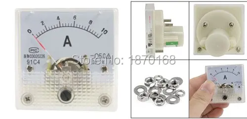 91C4 DC 0 10A Аналоговый Амперметр Панель измеритель тока Датчик скидка|analog ammeter|analog