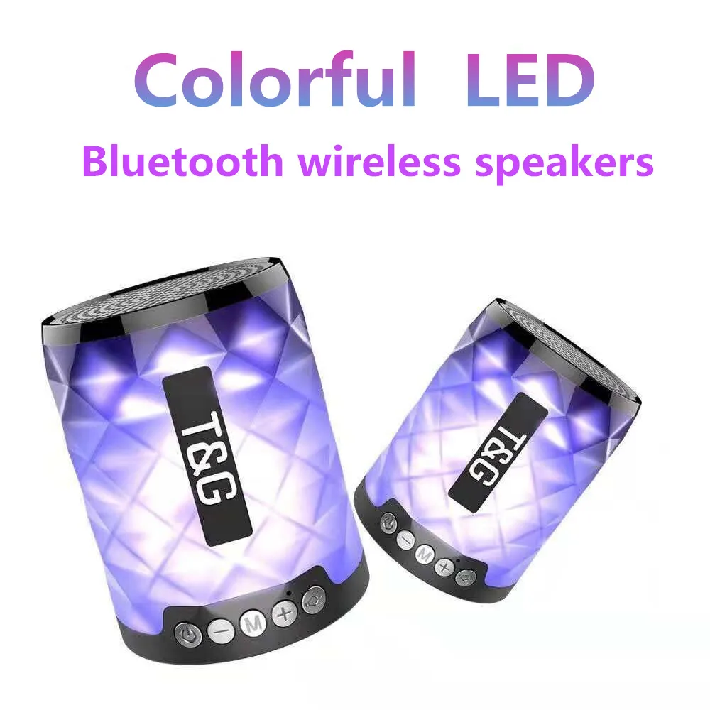 TG Красочный светодиодный Bluetooth динамик Портативный Открытый бас