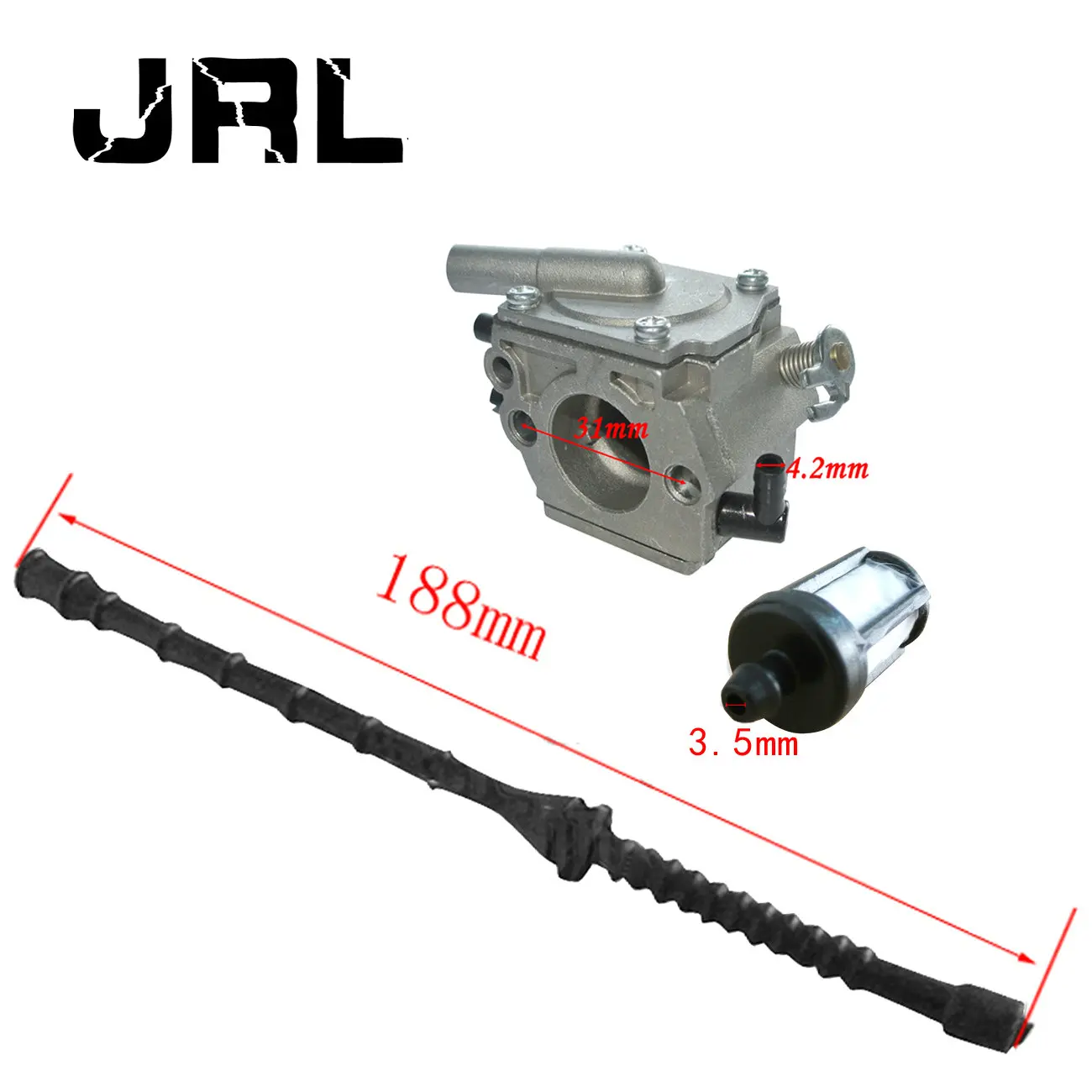 

New Carburetor To Fit Stihl 038 MS380 MS381 With Fuel Gas Line & Fuel Filter