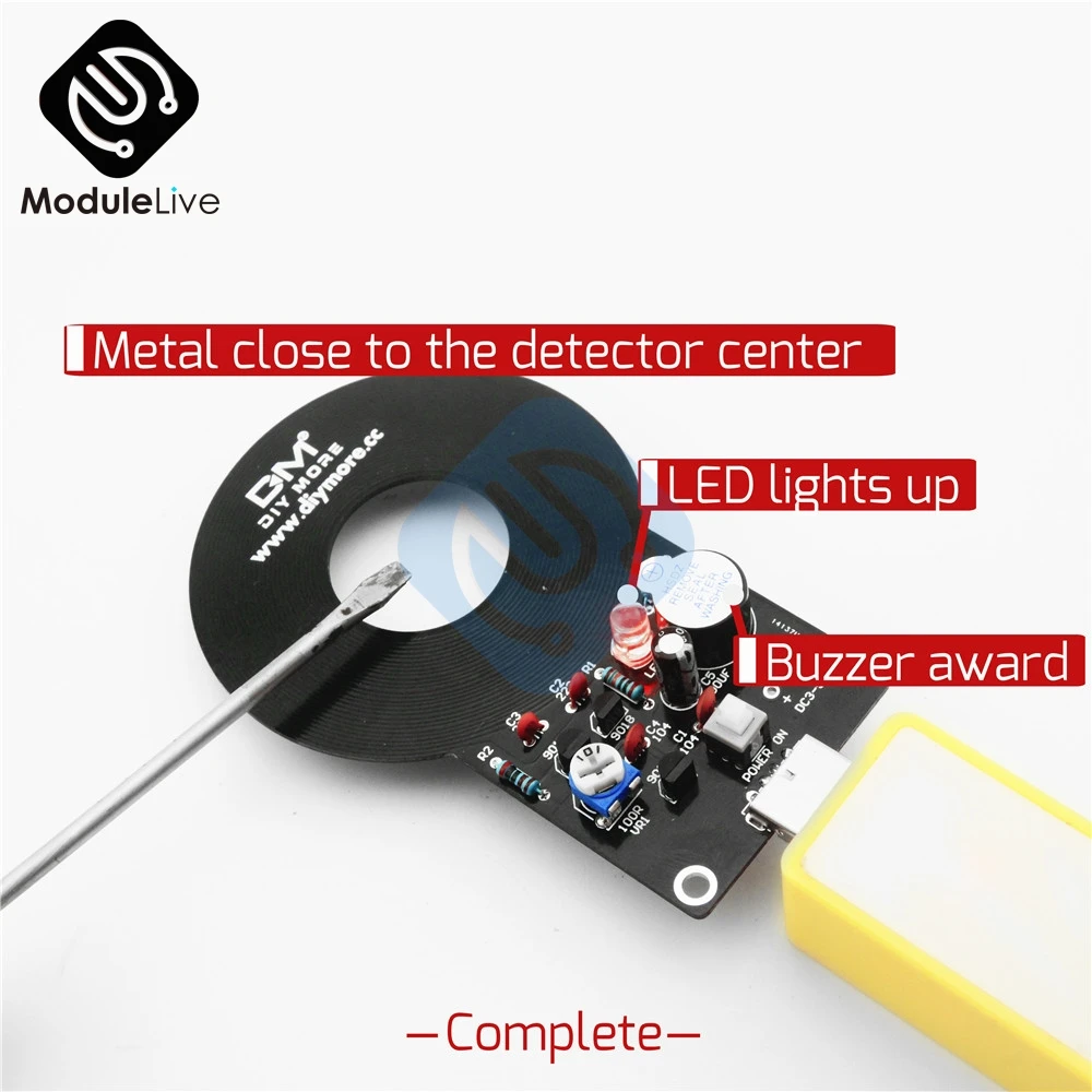 Наборы для самостоятельной сборки металлоискатель с 18650 USB Powerbank чехол металлический тестер сенсорная плата с 18650 зарядным модулем для аккумулятора DC 3 V-5 V