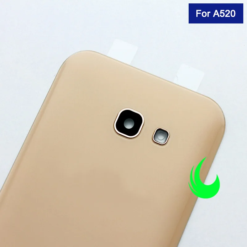 samsung Galaxy A5, A520, A520F, задняя крышка, крышка батареи, задняя крышка, стекло, корпус, чехол для samsung A5, с объективом камеры