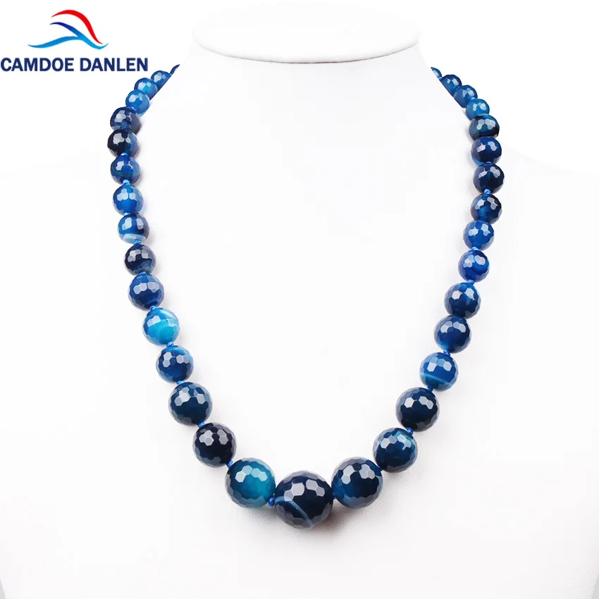 Женское ожерелье с драгоценными камнями колье гранеными бусинами 3 стиля длина 50