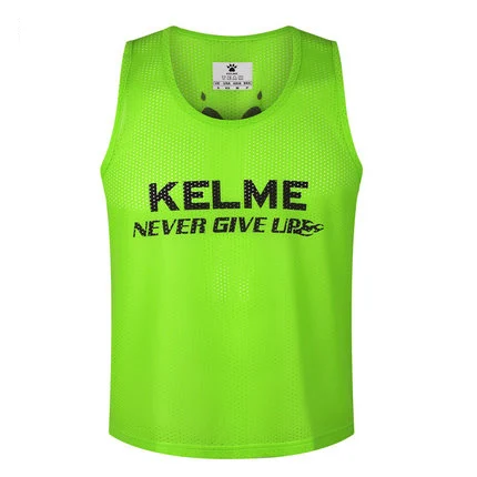 KELME мужской футбольный тренировочный жилет футбольная майка футбольная безрукавка тренировочный жилет Спортивная майка для лета K15Z248 - Цвет: GreenBlack