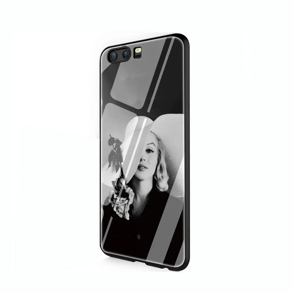G5 Мэрилин Монро с кошкой прекрасный закаленное стекло чехол для huawei P10 P20 P30 mate 20 Honor 9 10 Lite Pro 7A 8X P Smart - Цвет: G5