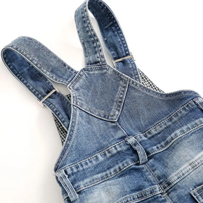 Джинсовые комбинезоны для малышей на весну и осень детские штаны с дырками