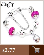 DINGLLY 16 см-21 см мультфильм Микки Минни портрет из бисера бренд браслет для женщин Детская Подвеска браслеты браслет ювелирные изделия подарок