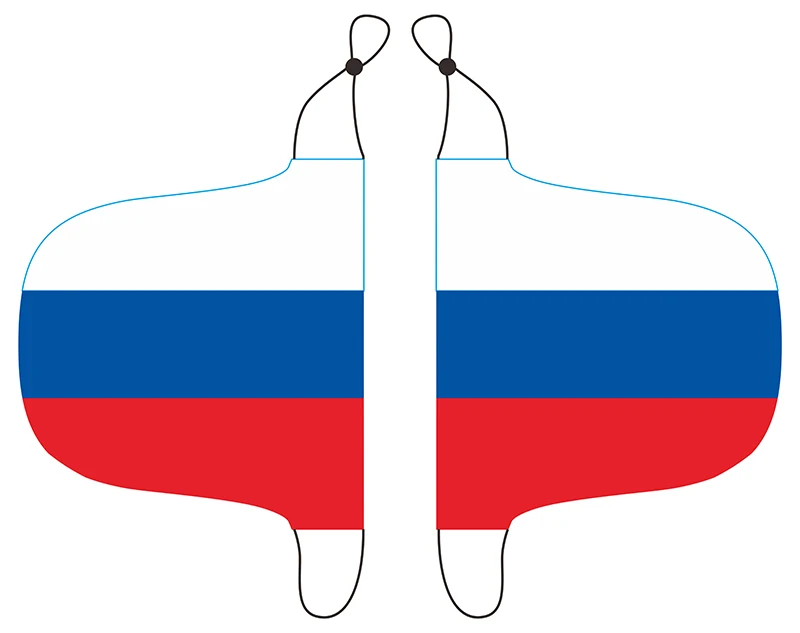 Чехол для автомобильного зеркала с российским флагом (комплект из 2)|russia flag|car flagflag