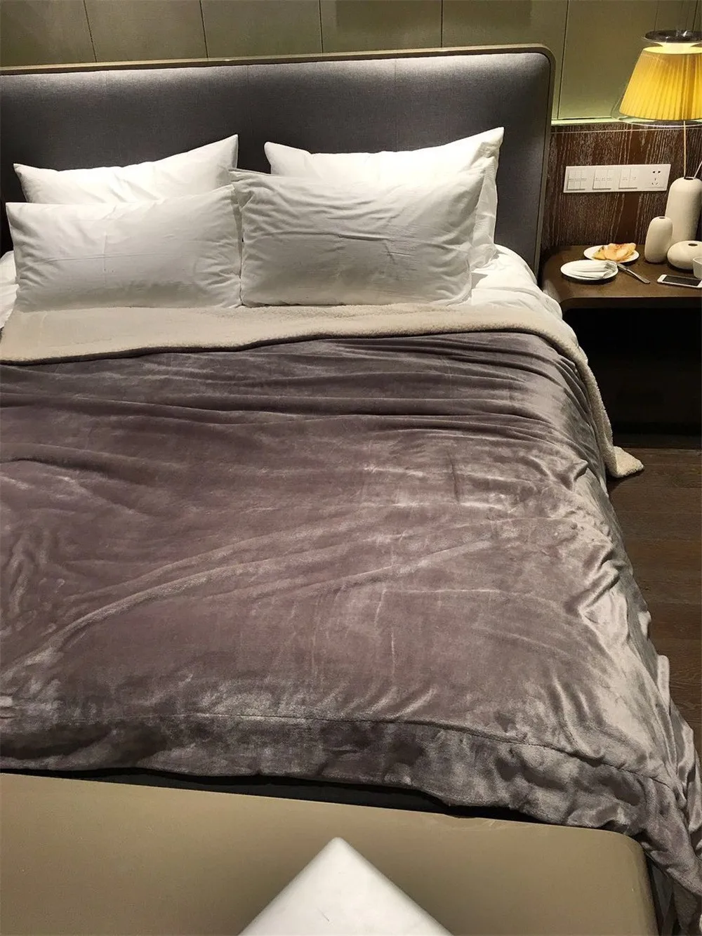 Одеяло Двухслойное Толстое Зимнее шерпа мягкое покрывало на диван-кровать