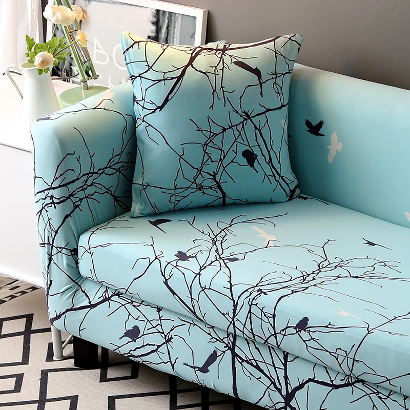 Flexible Funiture Covers Fashion Printed Home Office Decorative Sofa Cover Corner Elastic Full Couch | Дом и сад