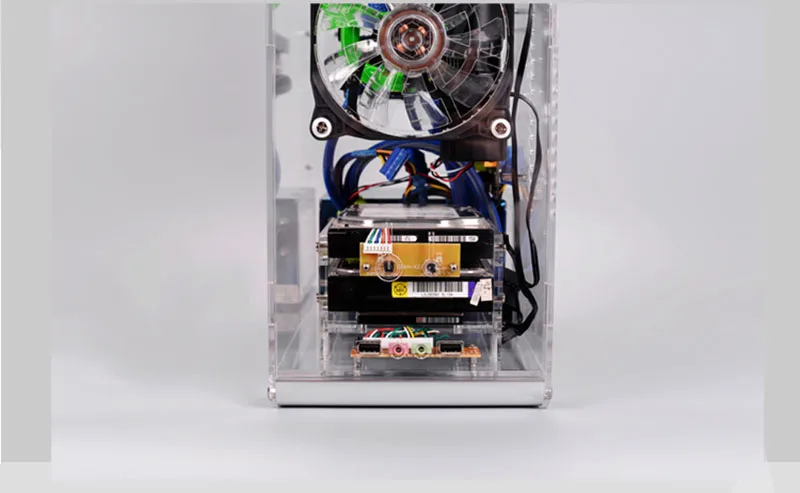 390*170*440 мм DIY QDIY полный прозрачный MicroATX акриловый компьютерный корпус водяного охлаждения вертикальное игровое шасси gabinete computador