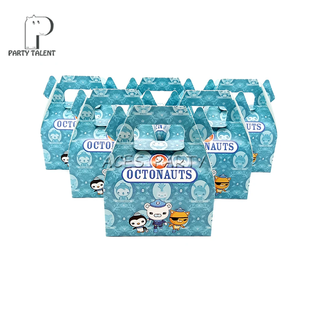8 шт./лот коробка конфет торт подарок для детей Octonauts тема вечерние украшения