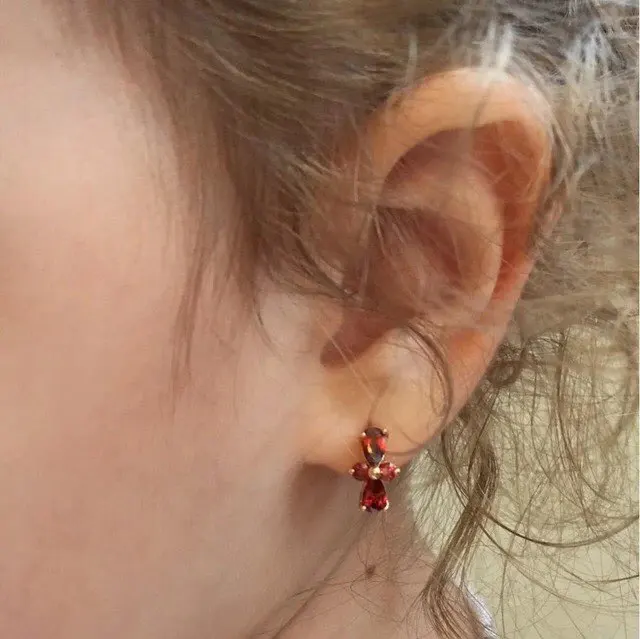 Женские круглые серьги кольца Huggies с фианитами|hoop earrings for women|hoop earringshuggie hoop |