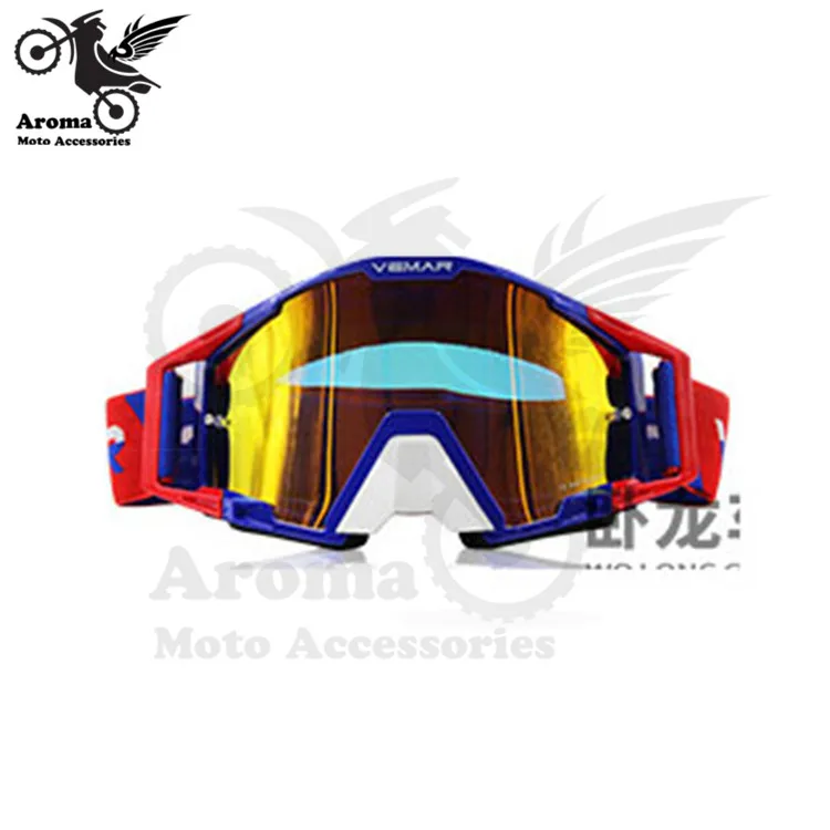 Красочные прозрачные линзы moto rbike защита глаз Универсальный moto dirt pit bike внедорожные гоночные moto rcycle очки moto cross goggle
