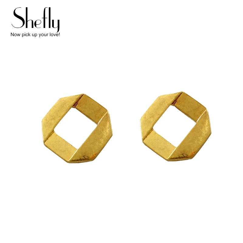 Корейские минималистичные серьги гвоздики для женщин аксессуары Геометрические