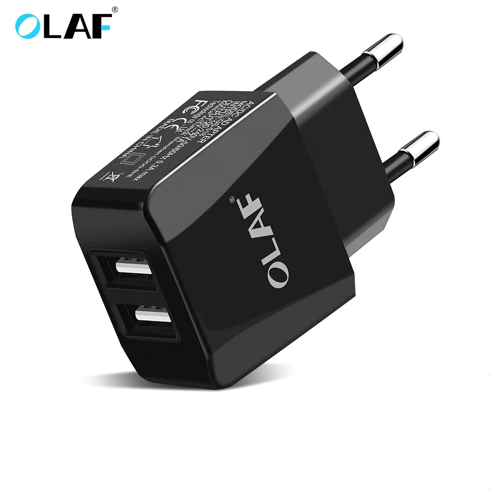 OLAF Dual USB зарядное устройство мобильный телефон с европейской вилкой дорожный