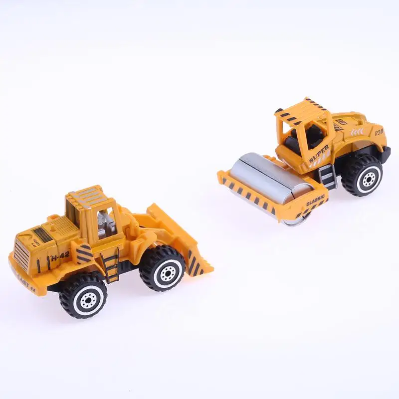 6pcs/Set Engineering Truck Model Toy Mini Alloy Car/Truck/Helicopter Children Gift | Игрушки и хобби