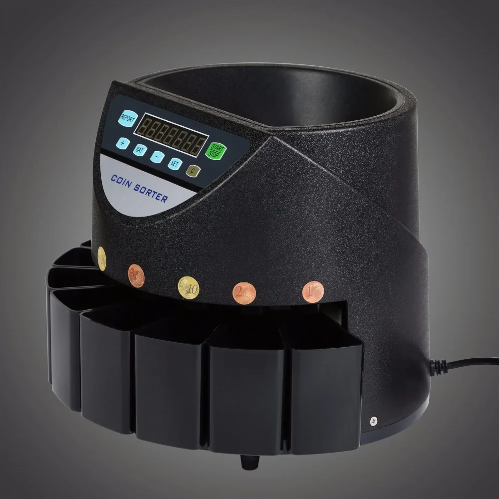 Автоматический электронный сортировщик денег и счетчик монет Счетная машина