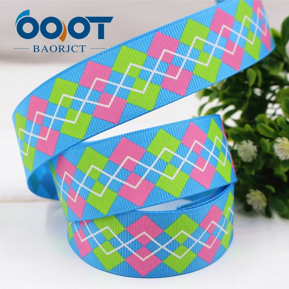 OOOT BAORJCT wm12107, 1 ''25 мм принт с геометрическим рисунком корсажная лента, DIY ручной головной убор аксессуары материалы