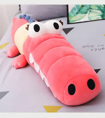 65-130 см Большой размер игрушки Мягкий Крокодил плюшевые игрушки Kawaii мягкие красочные животные куклы игрушки дети любят игрушки Рождественский подарок - Цвет: Розовый