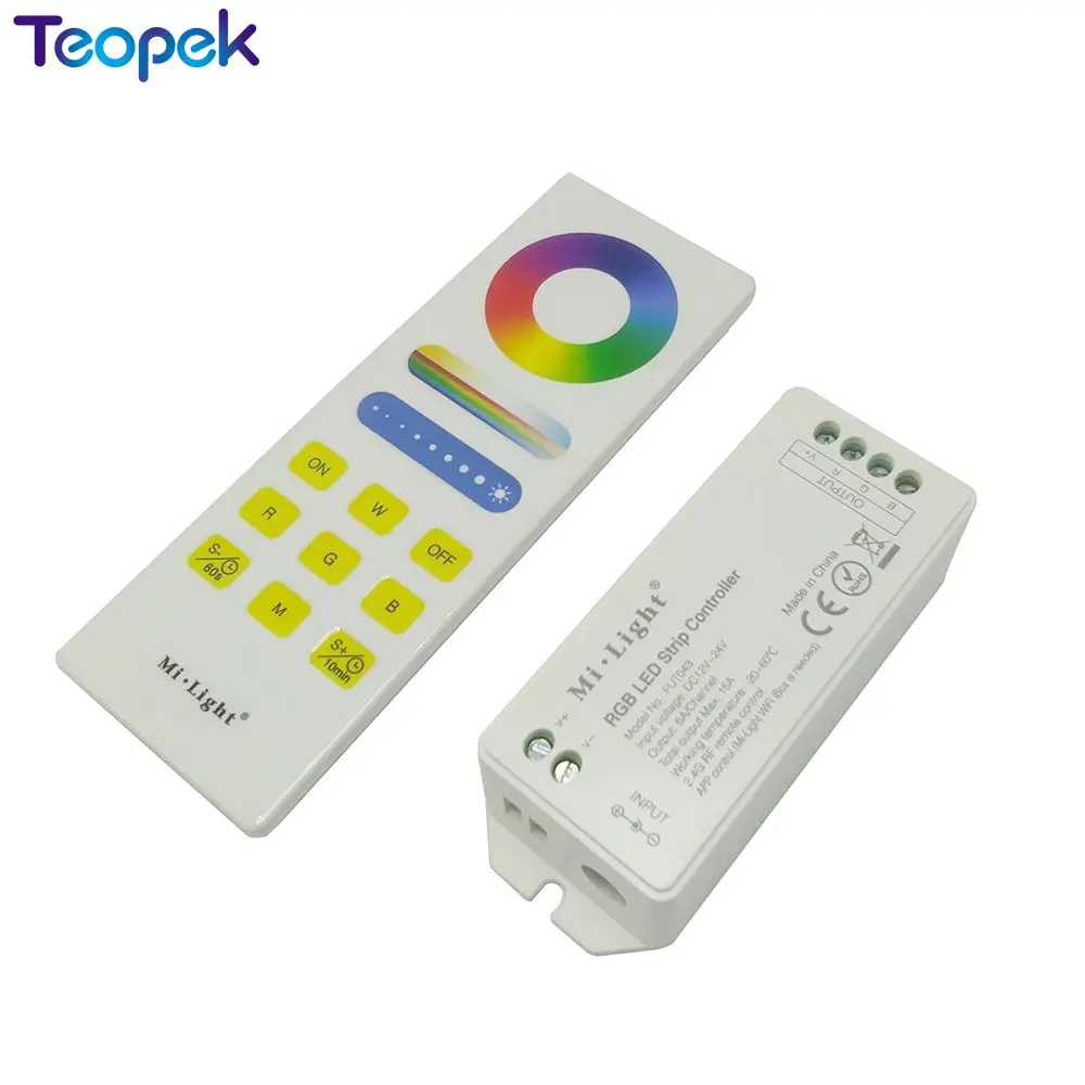 

Mi.light FUT043 RGB LED Strip Controller DC12V~24V AUTO-SYNC functio 2.4G Wireless WIFI Smart Panel Remote Controller turn off