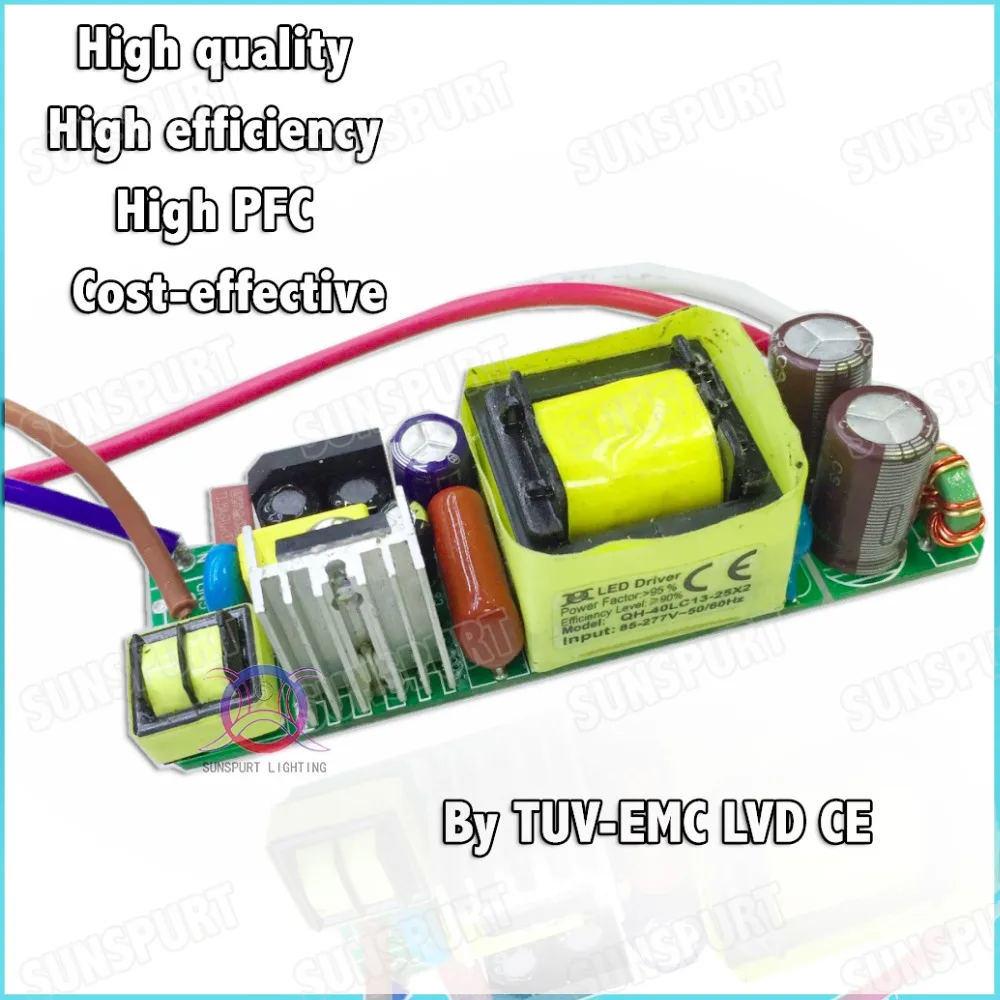 Светодиодный драйвер LVD 40 Вт 3 шт. светодиодный 13 25x2W 430mA индикатор постоянного