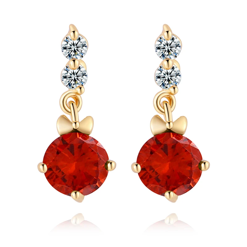 Женские серьги с зеленым Перидотом золотого цвета кристаллами из белого