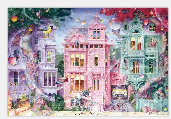 Puzzles 1000 MOMEMO The Dream World Puzzle 1000 шт. деревянные взрослые Пазлы привлекательный фантазийный узор пазл 50*75 см 2D Puzzle Toys - Цвет: Puzzles 1000