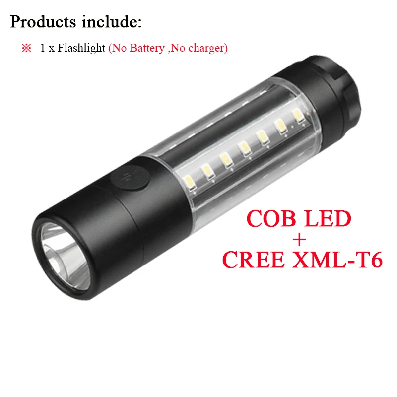 COB flash light A 28led мини COB вспышка Предупреждение Ультрафиолетовый фонарь 18650 Ручка Свет usb зарядка батареи водонепроницаемая лампа для кемпинга torche - Испускаемый цвет: COB flash light A