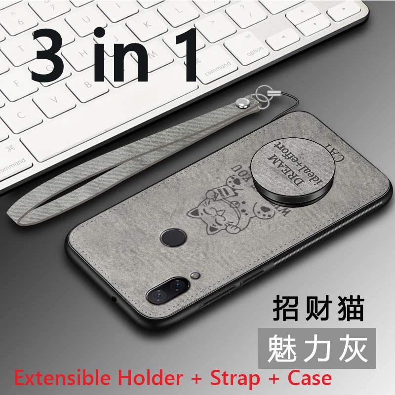 Cat-3in1-Gray Накладка Олень чехол для Xiaomi mi 8 9 SE Red mi 5 Plus 7 6A S2 6 Pro Note 4X5 Global 6 7 Pro автомобильный Магнитный чехол для Red mi 7 - Цвет: Cat-3in1-Gray