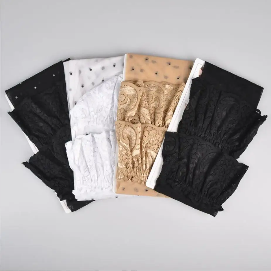 Чулочные изделия прозрачные в горошек с прозрачной окантовкой 4 вида цветов