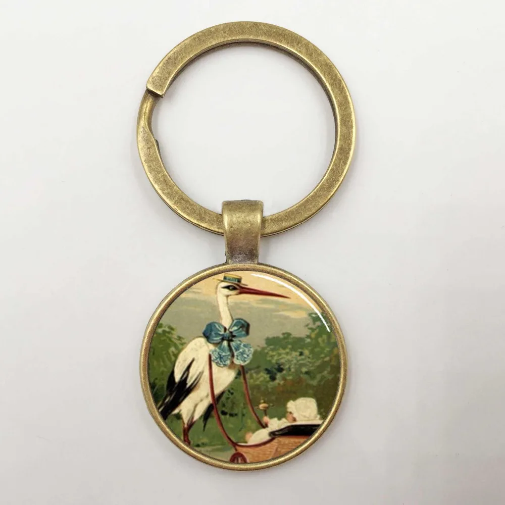 Ювелирные изделия ручной работы Посеребренная цепочка 25 мм стеклянный кулон в