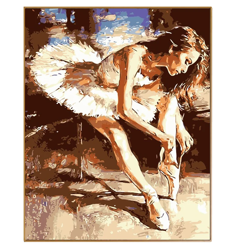 PHKV абстрактная картина элегантная балерина девушка ручная роспись олис живопись